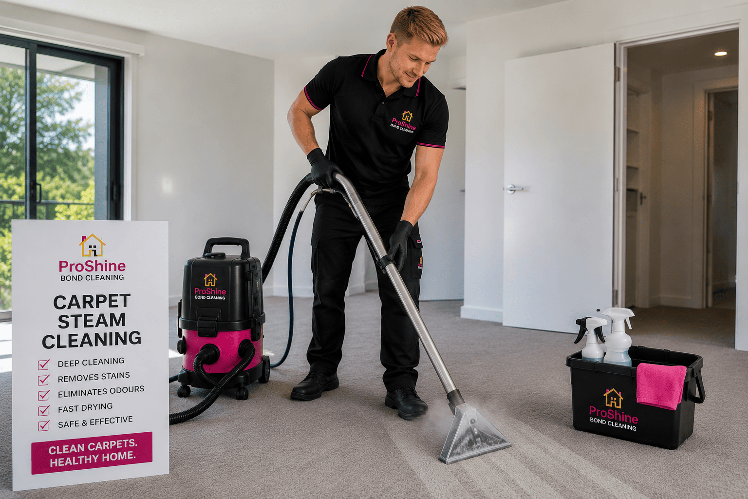 Carpet Steam cleaning By ProShinebondcleaning
