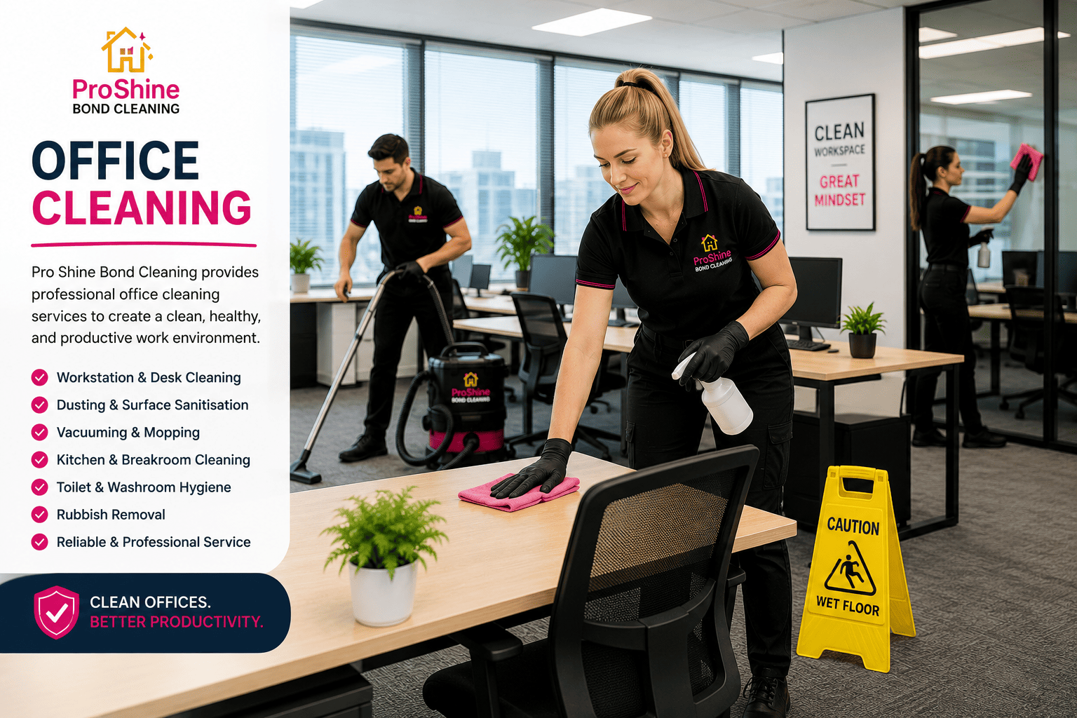 office Commercial Cleaning Services by Pro ShineBondcleaning