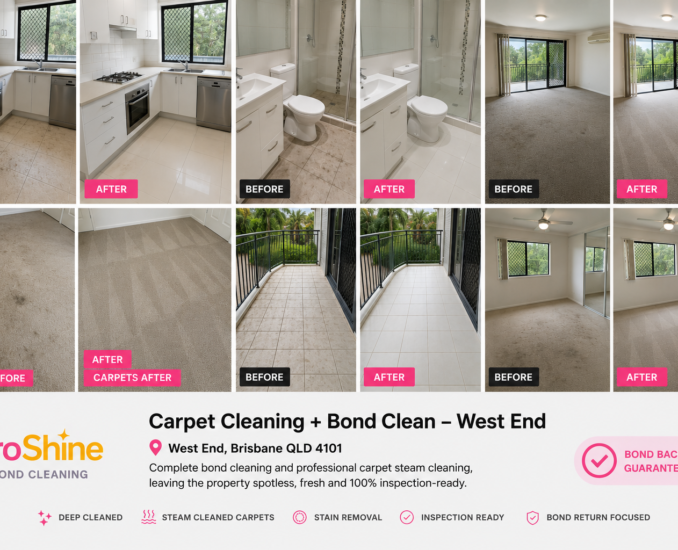 Carpet Cleaning + Bond Clean – West End at West End, Brisbane