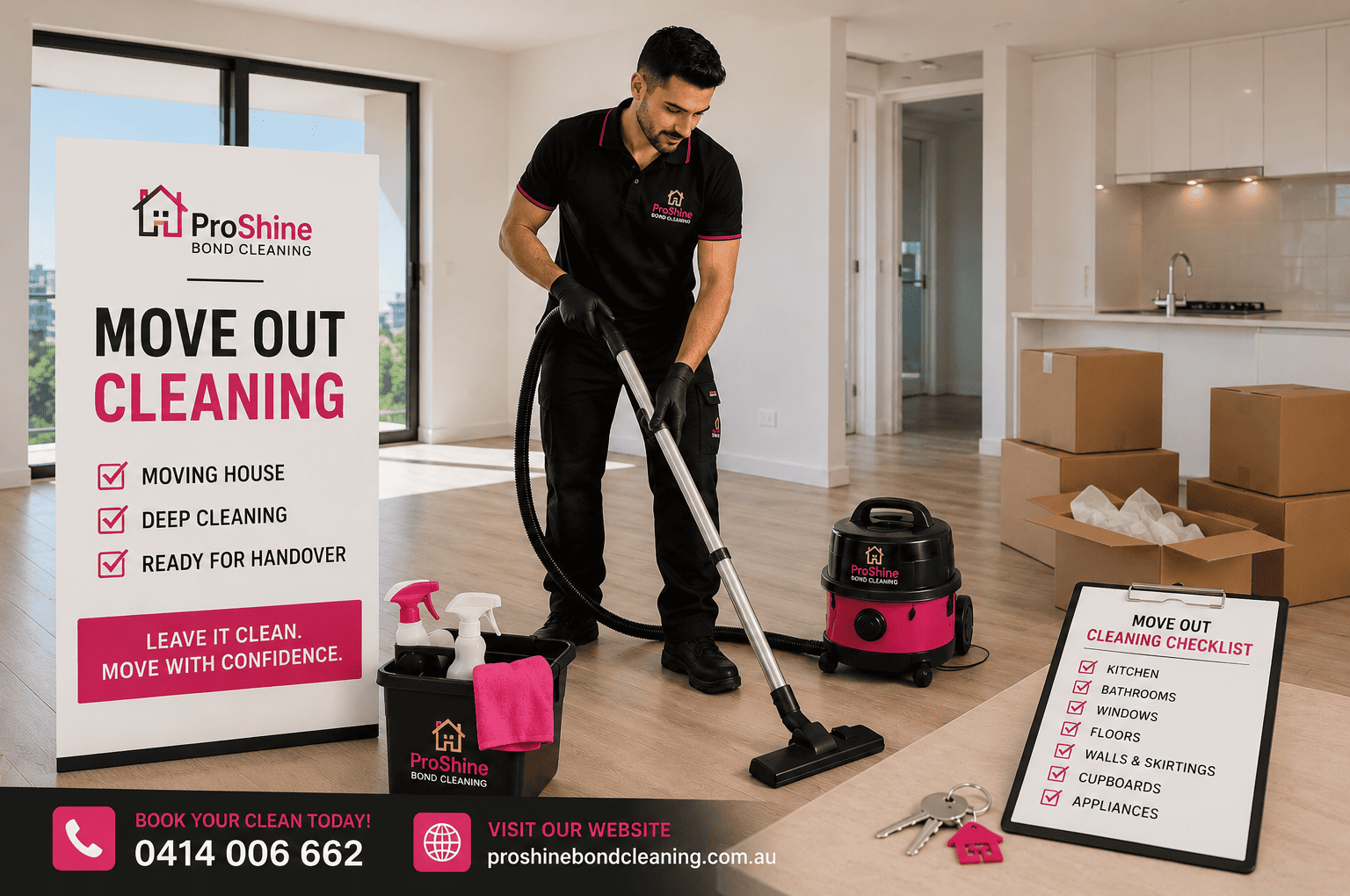 Move out Cleaning by Proshine Bond Cleaning